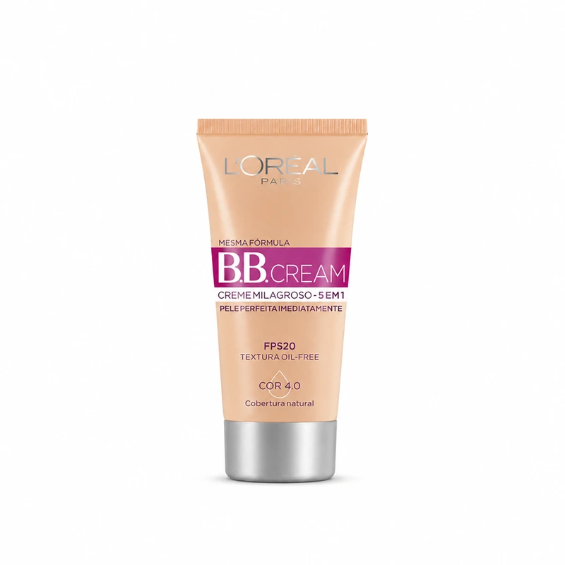 BB Cream L'Oréal Paris 5 em 1 FPS 20, cor 4.0, foto do produto.